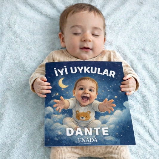 Fotoğraftan Çizilen Kapaklı İsme Özel İyi Geceler Kitabı